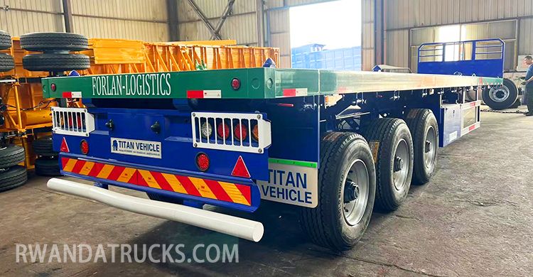 3 Axle 40ft Flatbed Container Trailer for Sale in Butare Rwanda