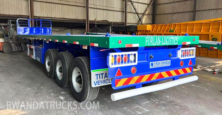 3 Axle 40ft Flatbed Container Trailer for Sale in Butare Rwanda