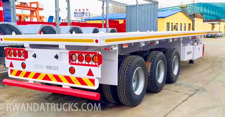 40 Ft 3 Axle Flatbed Semi Trailer for Sale in Kigali Rwanda
