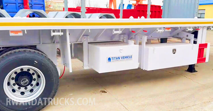 40 Ft 3 Axle Flatbed Semi Trailer for Sale in Kigali Rwanda