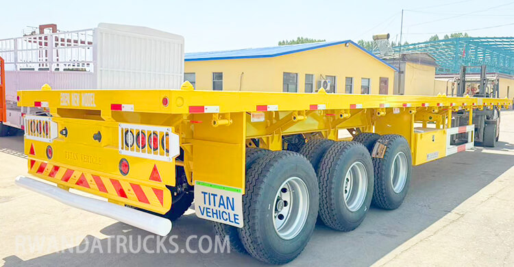 3 Axle Semi Trailer Flat Bed Trailer | Flat Bed Semi Trailer for Sale in Rwanda