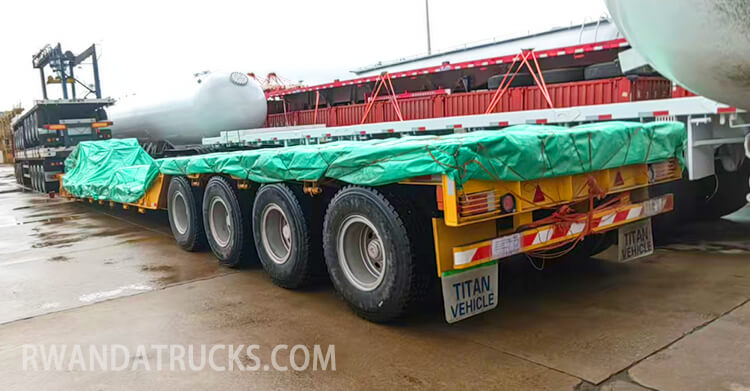 3 Axle 60 Ton Detachable Gooseneck Trailer for Sale in Rwanda