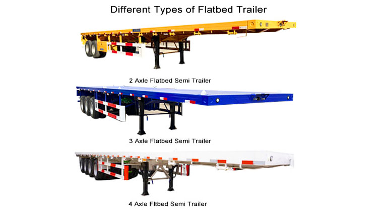2 3 4 Axle 20ft 40ft Flatbed Container Semi Trailer for Sale in Rwanda