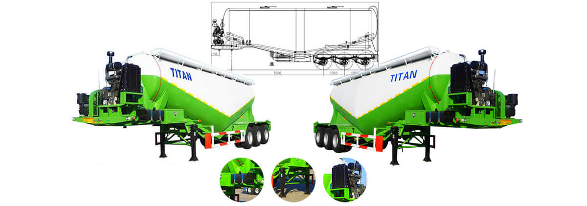 Bulk Cement Trailer for Sale in Rwanda | Bulk Cement Tanker for Sale in Rwanda
