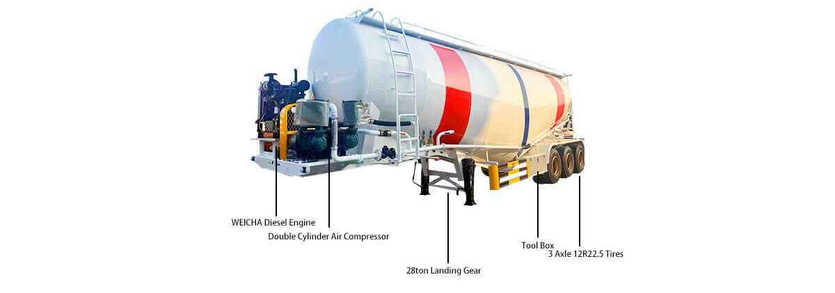 Bulk Cement Trailer for Sale in Rwanda | Bulk Cement Tanker for Sale in Rwanda