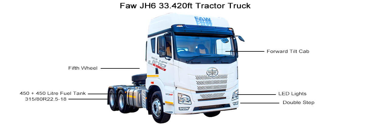 Faw Jh6 Price | Faw Tractor Head for Sale Price in Rwanda