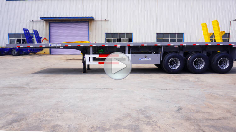 3 Axle 40 Ft Flatbed Semi Trailer for Sale Price in Rwanda