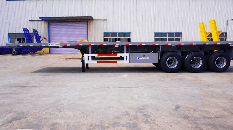 3 Axle 40 Ft Flatbed Semi Trailer for Sale Price in Rwanda