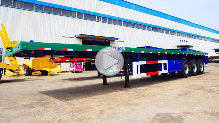 3 Axle 40 Foot Trailer Price | 40 Foot Flatbed Trailer for Sale in MICD