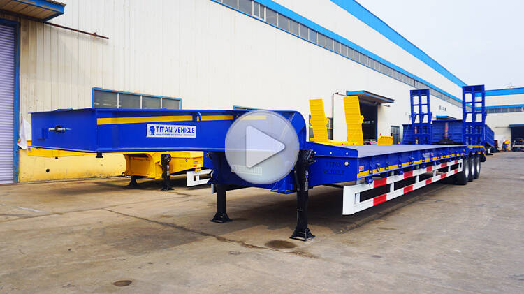 40 Feet 3 Axle Low Bed Trailer Truck for Sale in Rwanda