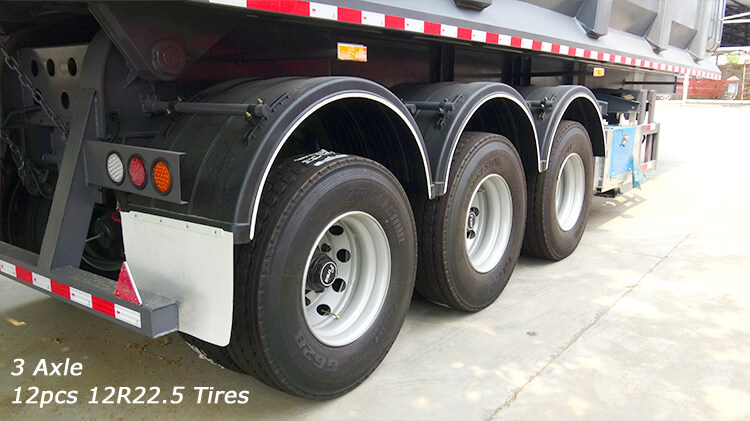 Tri Axle 35cbm Dumper Trailer for Sale in Kigali Rwanda