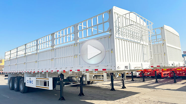 CIMC 3 Axle Fence Cargo Trailer for Sale in Rwanda