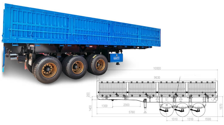 3 Axle Side Tipper Trailer for Sale in Rwanda