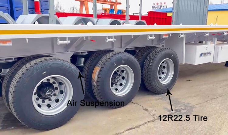 3 Axle Flatbed Semi Trailer | Flat Bed Semi Trailer for Sale in Rwanda