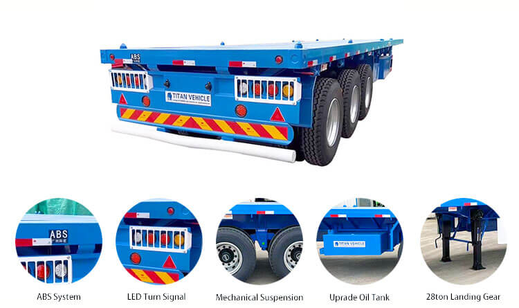 Three Axle Flatbed Semi Trailer | Flat Bed Trailer for Sale in Kigali Rwanda