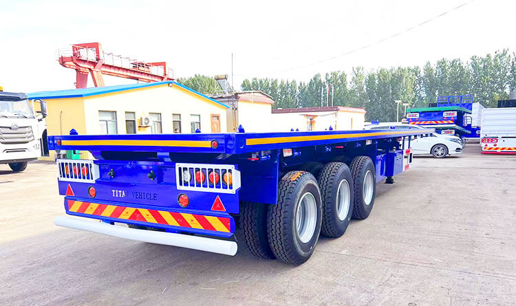 Tri Axle Flatbed Trailer Cost | 40 Ft Flatbed Trailer for Sale in Rwanda