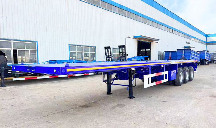 Tri Axle Flatbed Trailer Cost | 40 Ft Flatbed Trailer for Sale in Rwanda