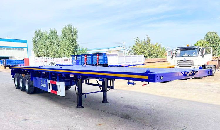 Tri Axle Flatbed Trailer Cost | 40 Ft Flatbed Trailer for Sale in Rwanda