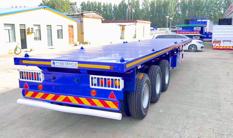 Tri Axle Flatbed Trailer Cost | 40 Ft Flatbed Trailer for Sale in Rwanda