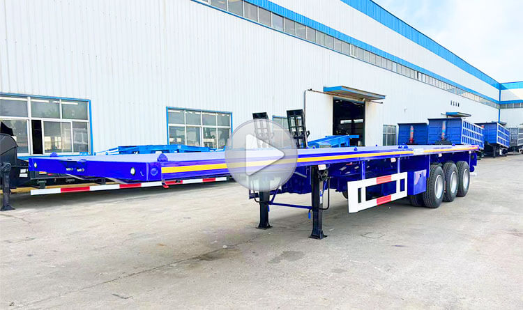 Tri Axle Flatbed Trailer Cost | 40 Ft Flatbed Trailer for Sale in Rwanda