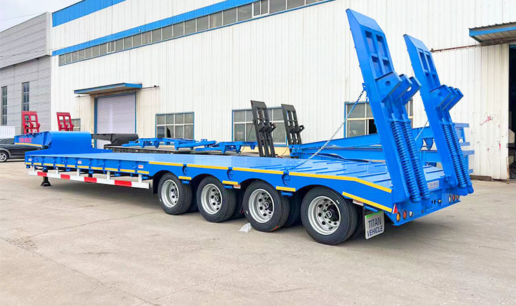 100 Ton Low Bed Trailer | 4 Axle Low Bed Trailer Price in Rwanda