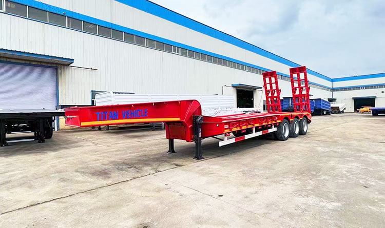 3 Axle Low Bed Trailer for Sale | Low Bed Trailer Truck for Sale in Rwanda