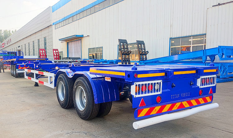 2 Axle 40ft Gooseneck Shipping Container Trailer for Sale in Kigali Rwanda