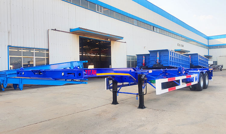 2 Axle 40ft Gooseneck Shipping Container Trailer for Sale in Kigali Rwanda