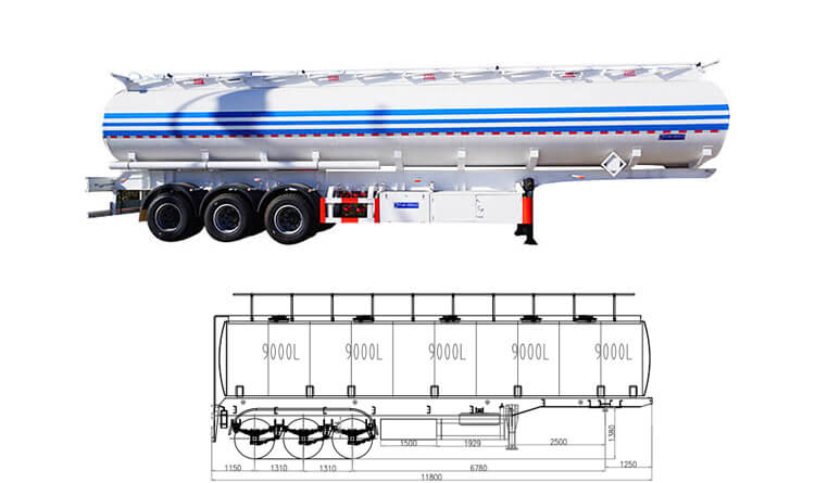 3 Axle Fuel Tank Trailer | Fuel Tanker Trailer for Sale in Rwanda