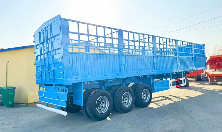 3 Axle 60 Ton Fence Semi Trailer | Fence Cargo Semi Trailer for Sale in Rwanda