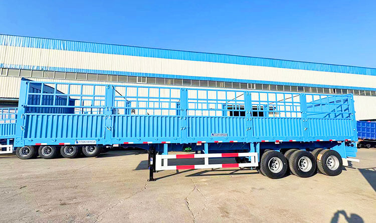 3 Axle 60 Ton Fence Semi Trailer | Fence Cargo Semi Trailer for Sale in Rwanda
