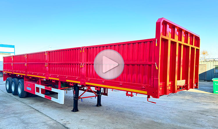 3 Axle Side Wall Trailer | Side Wall Semi Trailer for Sale in Rwanda