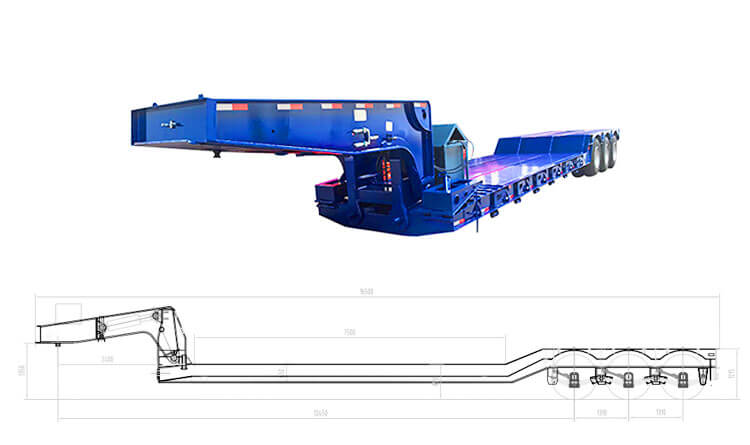 Lowboy Truck Trailer | Lowboy Tractor Trailer for Sale in Rwanda