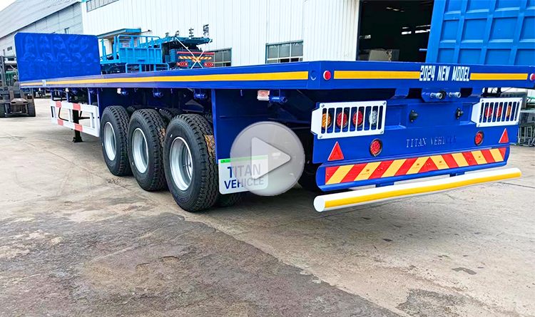 3 Axle 40 Ft Flatbed Truck Trailer for Sale in Rwanda