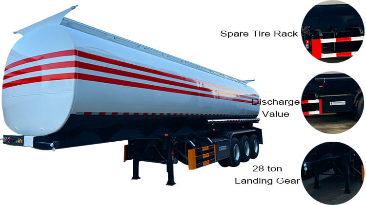 40000 liters Fuel Tanker Trailer for Sale in Rwanda