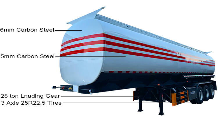 40000 liters Fuel Tanker Trailer for Sale in Rwanda