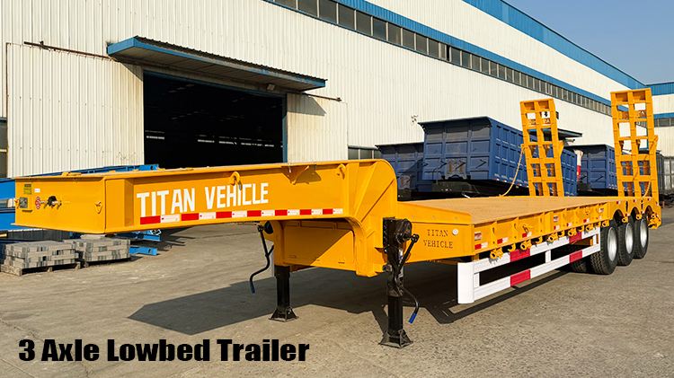 3 Axle 60 Ton Semi Lowbed Trailer for Sale in Rwanda