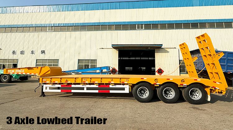 3 Axle 60 Ton Semi Lowbed Trailer for Sale in Rwanda