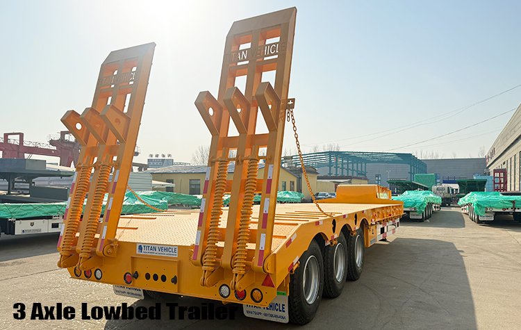 3 Axle 60 Ton Semi Lowbed Trailer for Sale in Rwanda