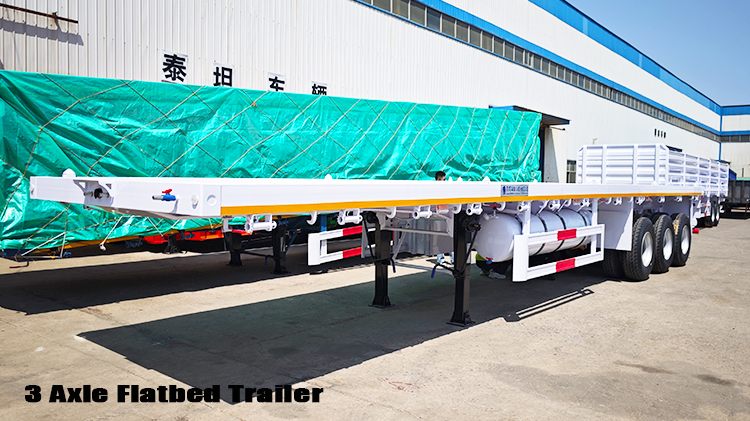 3 Axle Flat Bed Semi Trailer for Sale in Kigali Rwanda