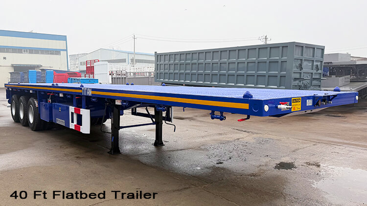 Tri Axle Heavy Duty Flat Bed Trailer for Sale Near Me in Burundi