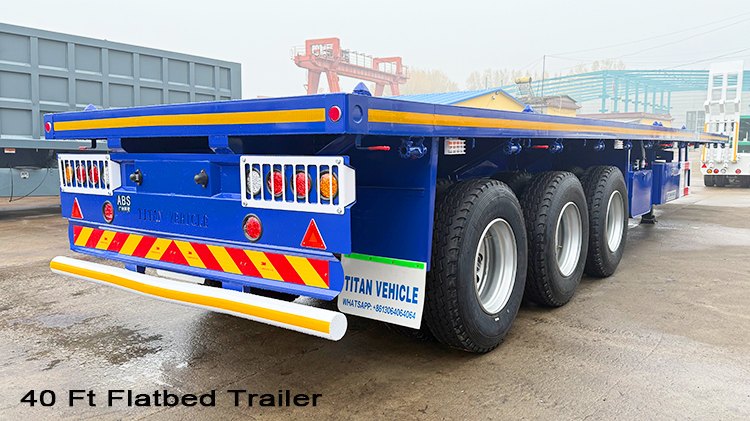 Tri Axle Heavy Duty Flat Bed Trailer for Sale Near Me in Burundi