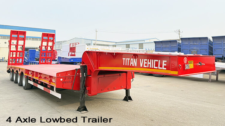 4 Axle 100 Ton Low Bed Loader Trailer for Sale in Burundi