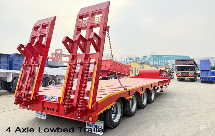 4 Axle 100 Ton Low Bed Loader Trailer for Sale in Burundi