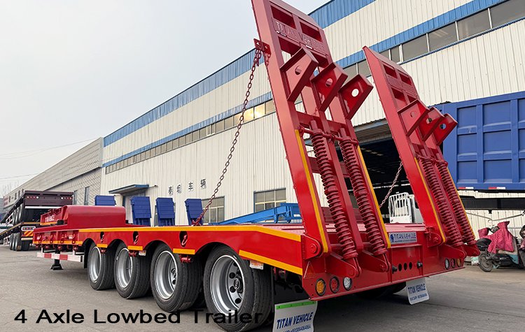 4 Axle 100 Ton Low Bed Loader Trailer for Sale in Burundi
