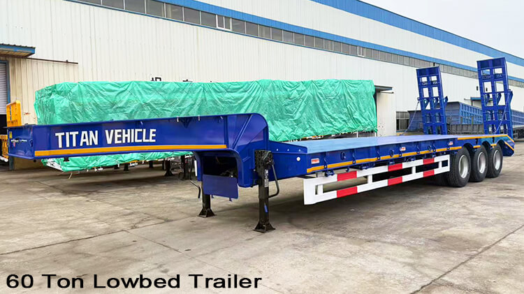 3 Axle 60 Ton Lowbed Trailer for Sale in Burundi