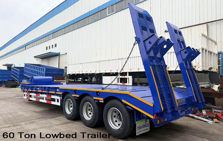 3 Axle 60 Ton Lowbed Trailer for Sale in Burundi