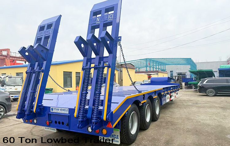 3 Axle 60 Ton Lowbed Trailer for Sale in Burundi
