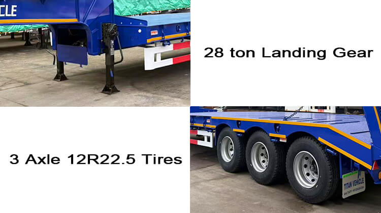 3 Axle 60 Ton Lowbed Trailer for Sale in Burundi