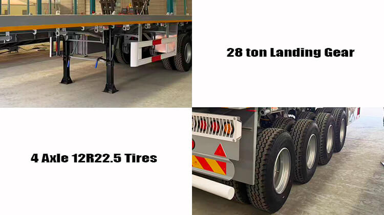Factory Price 4 Axle Flatbed Trailer for Sale in Dar es Salaam